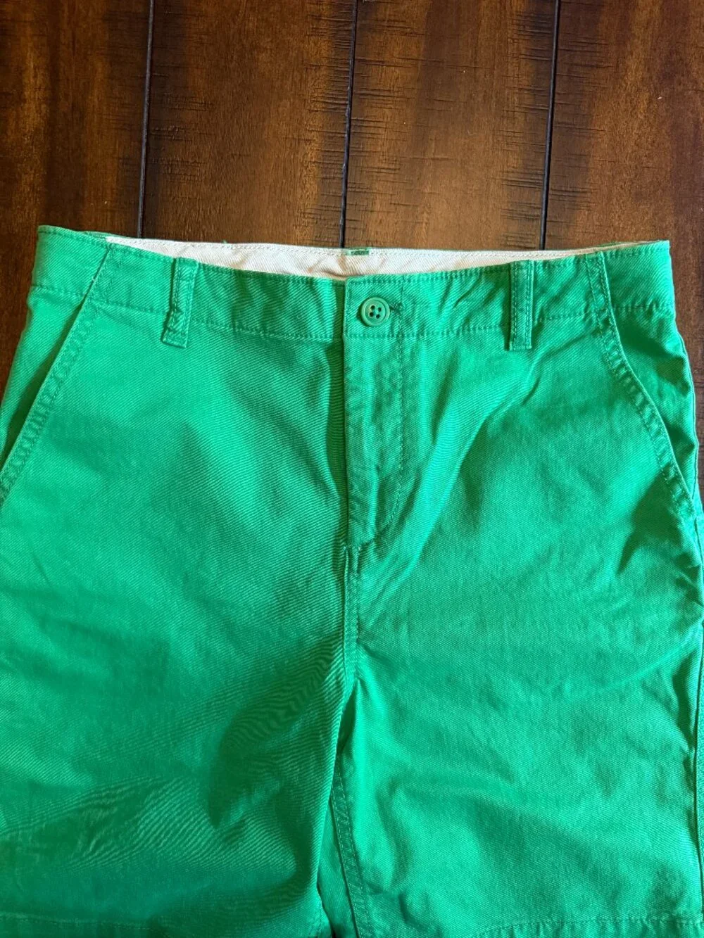 GAP KIDS Green Khaki Shorts, Size 14 Husky
